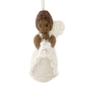 Black/Brown Bride Hand Knit Wedding Ornament Arcadia Home - Che Cose Belle