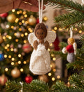 Black/Brown Bride Hand Knit Wedding Ornament Arcadia Home