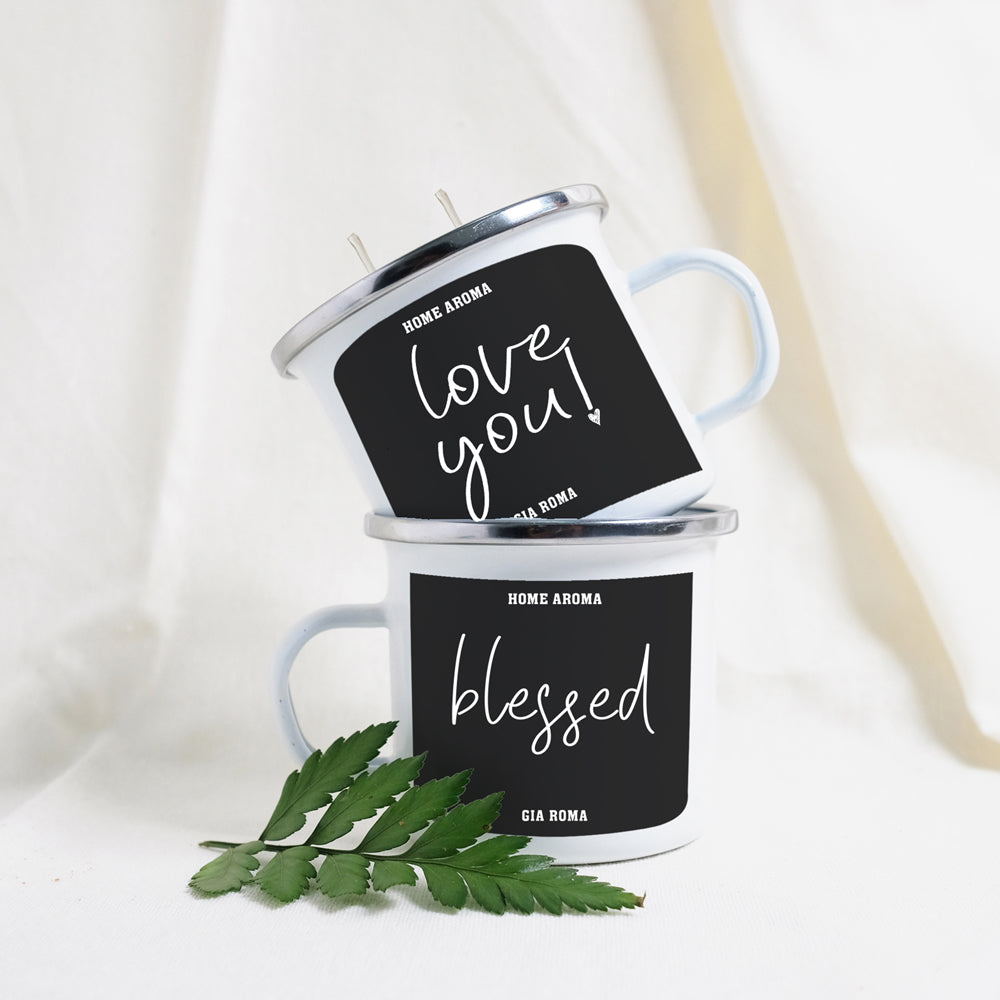 16oz Reusable Metal Candle Mug Scented Soy Candle Gift