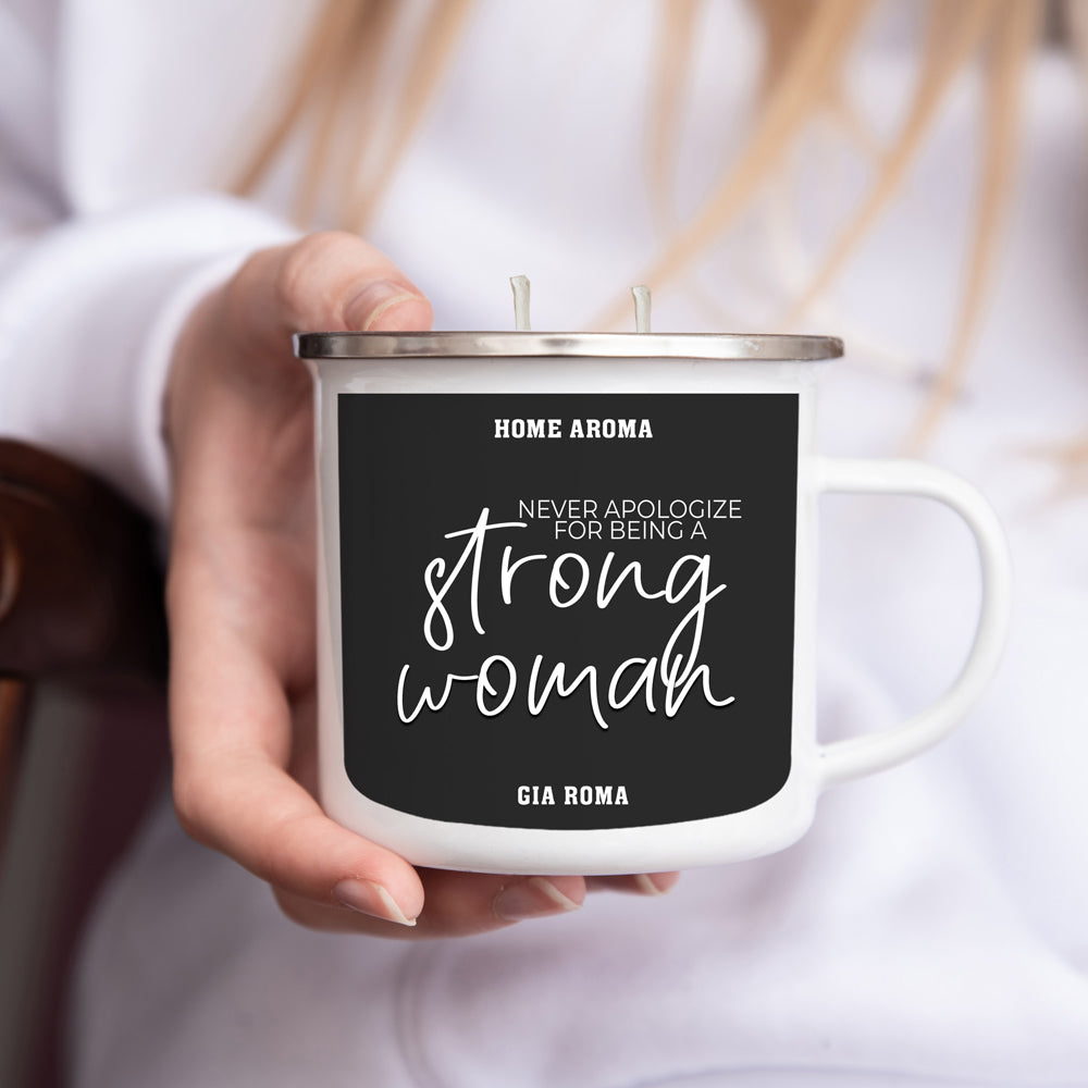 16oz Reusable Metal Candle Mug Scented Soy Candle Gift