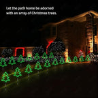 BlcTec Christmas Decorations Outdoor, 4PCS Neon Christmas Tree Shape Lights with Stainless Steel Stakes, 4 Xmas Tree Garden Lights with Waterproof for Garden Patio Yard Lawn Décor, Green - Che Cose Belle