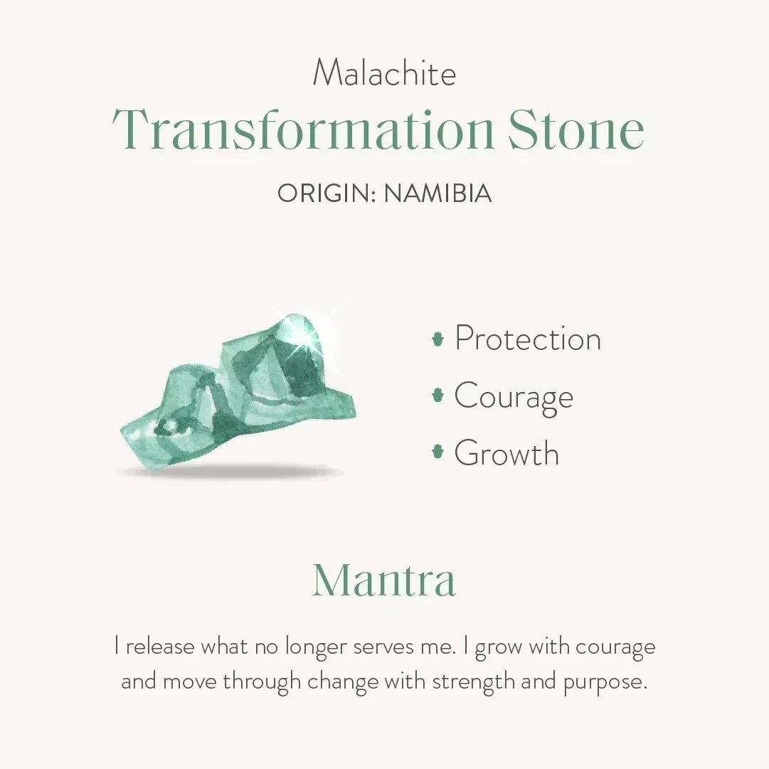 Blessed & Peaceful Malachite Heart Bracelet - Che Cose Belle