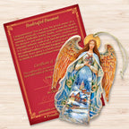 Blessing Home Angel Wooden Ornaments by G. DeBrekht Nativity Holiday Decor - 8611021 - Che Cose Belle