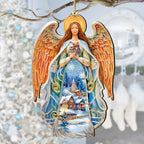 Blessing Home Angel Wooden Ornaments by G. DeBrekht Nativity Holiday Decor - 8611021 - Che Cose Belle
