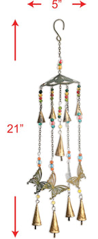 Blissful Butterfly Bell Chime - Antique Finish - Che Cose Belle