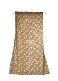 Block Print Curtain, Naturally Dyed Window Panel - Hope Floral 84" - Che Cose Belle