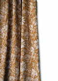 Block Print Curtain, Naturally Dyed Window Panel - Hope Floral 84" - Che Cose Belle