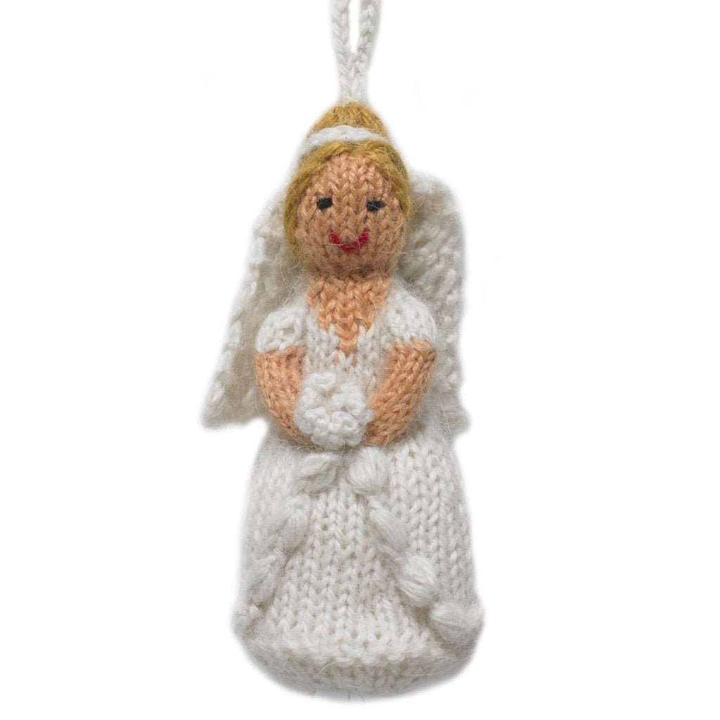 Blonde Bride Hand Knit Wedding Ornament Arcadia Home - Che Cose Belle