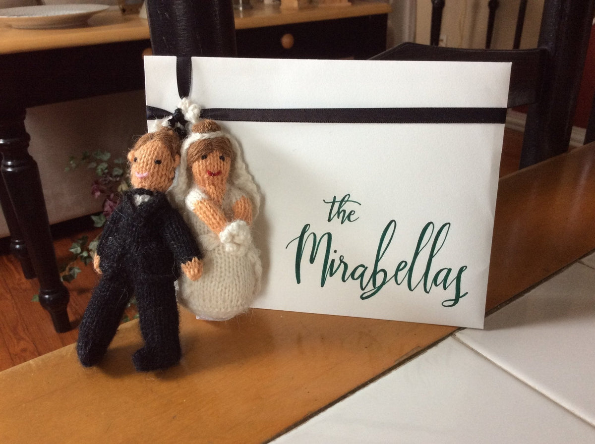Blonde Groom Ornament Hand Knit Wedding Ornament Arcadia Home - Che Cose Belle