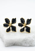 Bloom Earrings in Midnight Black - Che Cose Belle