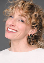 Bloom Earrings in Midnight Black - Che Cose Belle