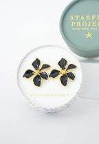 Bloom Earrings in Midnight Black - Che Cose Belle