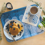 Bloom in Blue Tray | wood and melamine | 17" x 13" | Sweetgum - Che Cose Belle