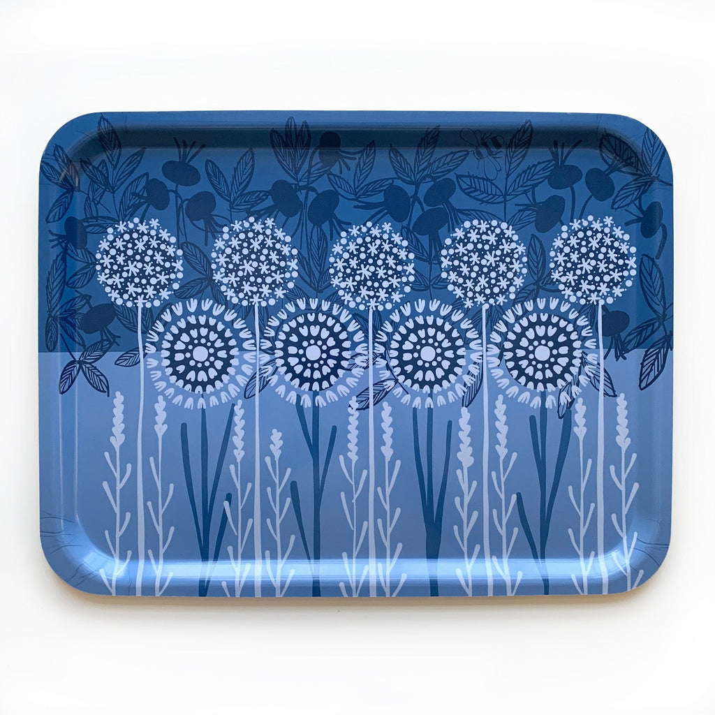 Bloom in Blue Tray | wood and melamine | 17" x 13" | Sweetgum - Che Cose Belle