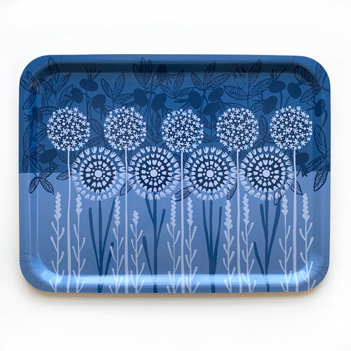 Bloom in Blue Tray | wood and melamine | 17" x 13" | Sweetgum - Che Cose Belle