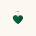 Blossoming Soul Malachite Heart Charm - Che Cose Belle