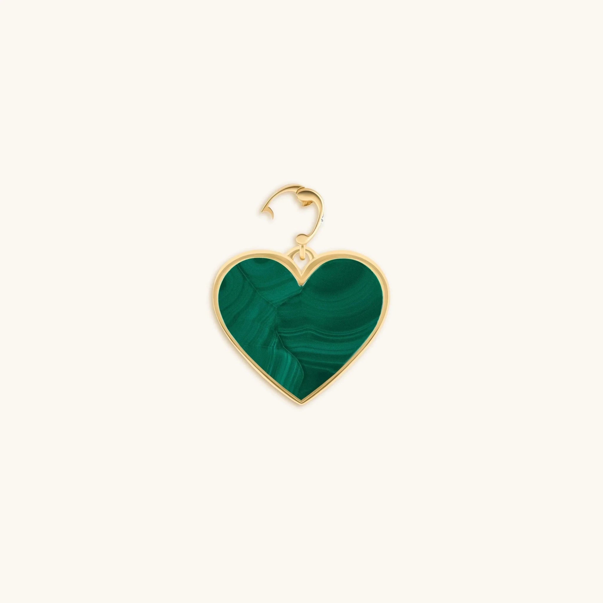 Blossoming Soul Malachite Heart Charm - Che Cose Belle