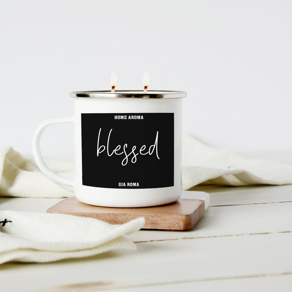 16oz Reusable Metal Candle Mug Scented Soy Candle Gift