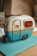 Blue Ceramic Camper Van Lamp - Che Cose Belle