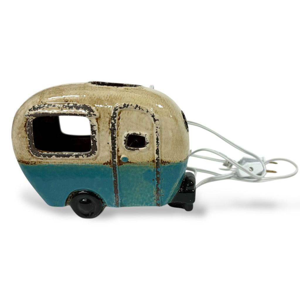 Blue Ceramic Camper Van Lamp - Che Cose Belle