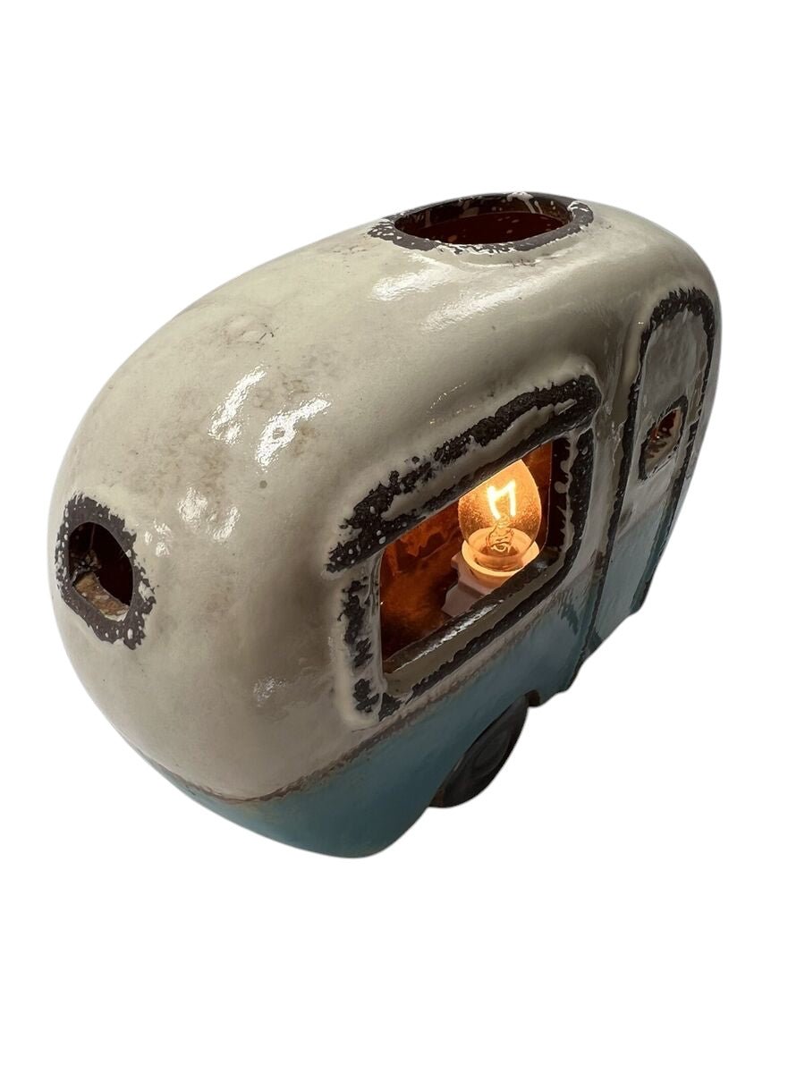 Blue Ceramic Camper Van Lamp - Che Cose Belle