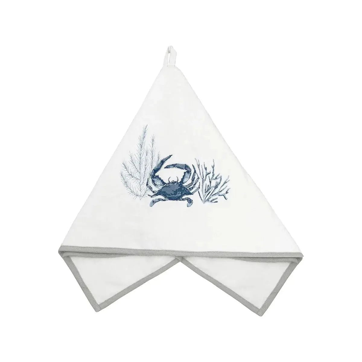 Blue Crab Terrycloth Guest Hand Towel - Che Cose Belle