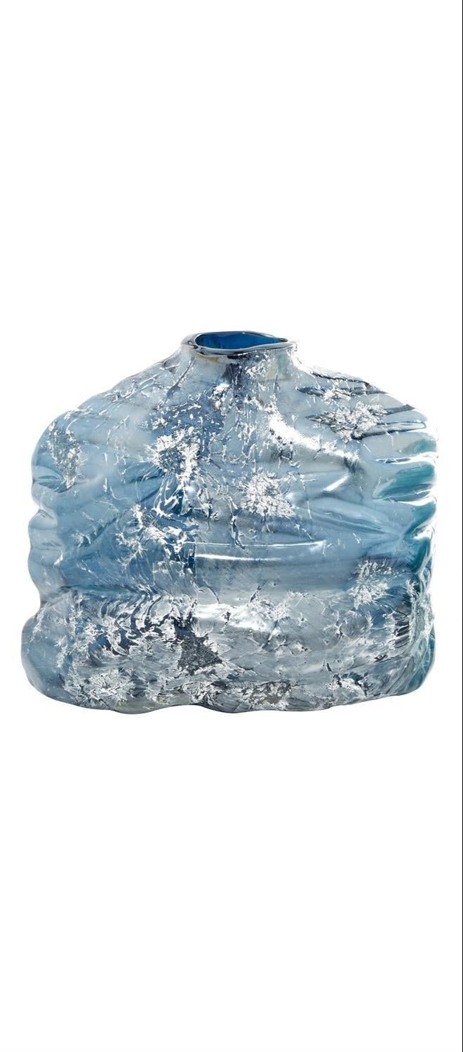 Blue Glass Handmade Blown Decorative Vase - Che Cose Belle