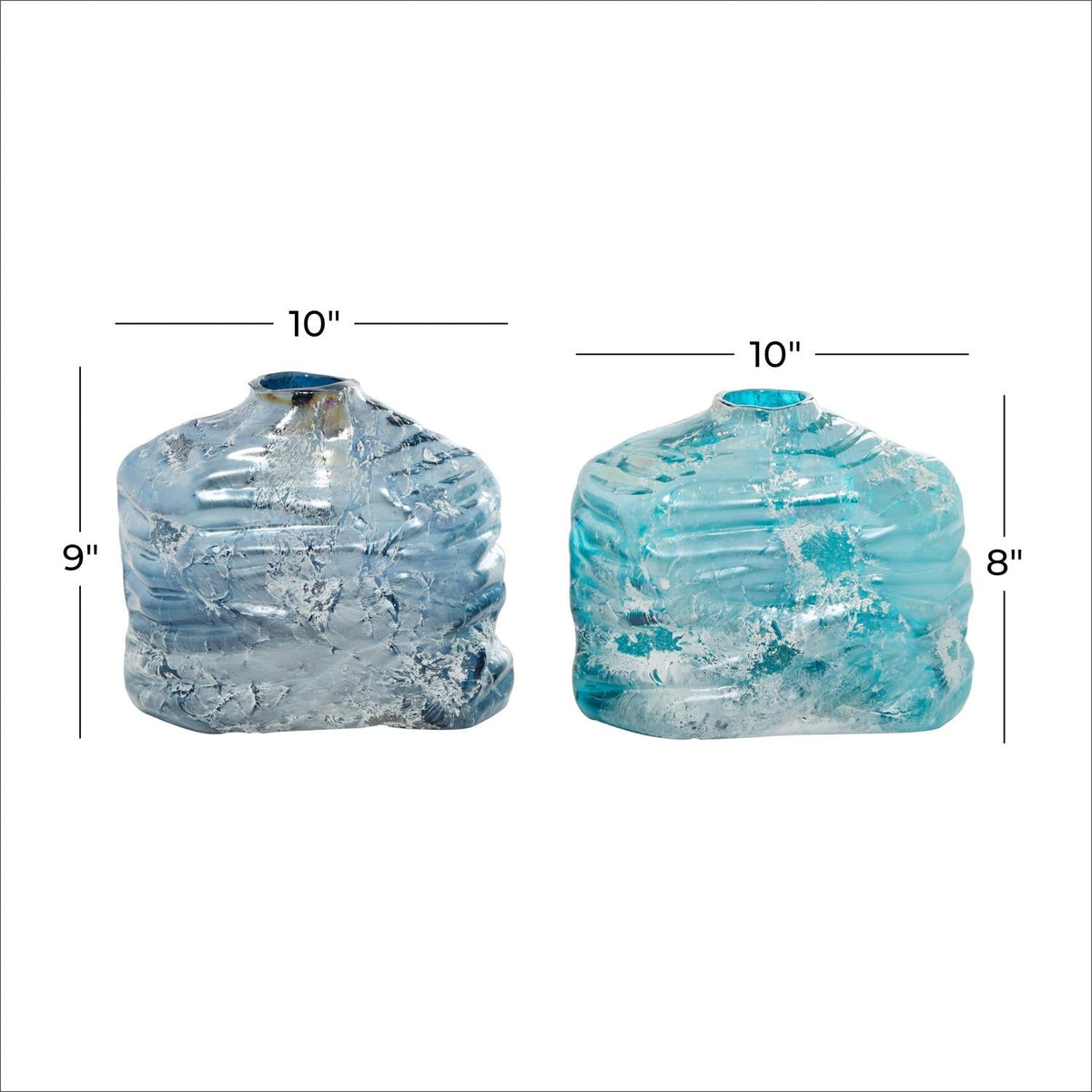 Blue Glass Handmade Blown Decorative Vase - Che Cose Belle