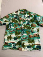 Blue Hawaii Mens Outrigger Hawaiian Shirt Made in Hawaii XL - Che Cose Belle