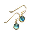 Blue Kyanite Rose Cut Earrings - Che Cose Belle