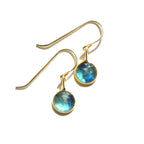 Blue Kyanite Rose Cut Earrings - Che Cose Belle