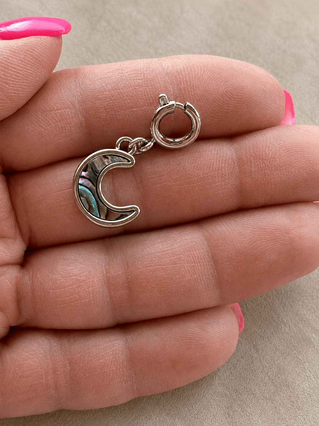 Blue Moon Abalone Charm - Che Cose Belle