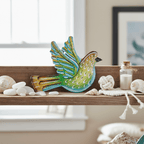 Blue Painted Bird Ornament - Che Cose Belle