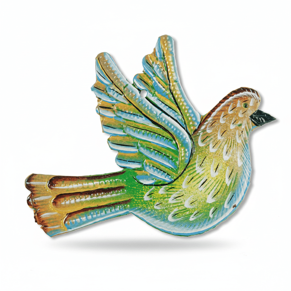 Blue Painted Bird Ornament - Che Cose Belle