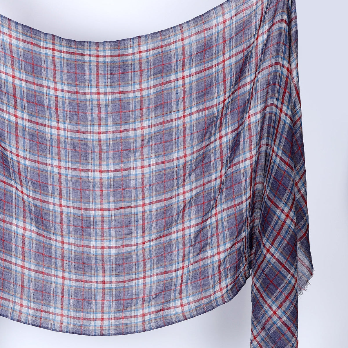 Blue Plaid Scarf - Che Cose Belle