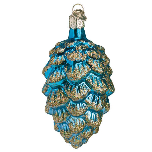 Blue Ponderosa Pine Cone Ornament - Che Cose Belle
