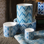 Blue Print Ceramic Vase Planter in Various Patterns - Che Cose Belle