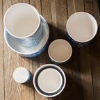 Blue Print Ceramic Vase Planter in Various Patterns - Che Cose Belle