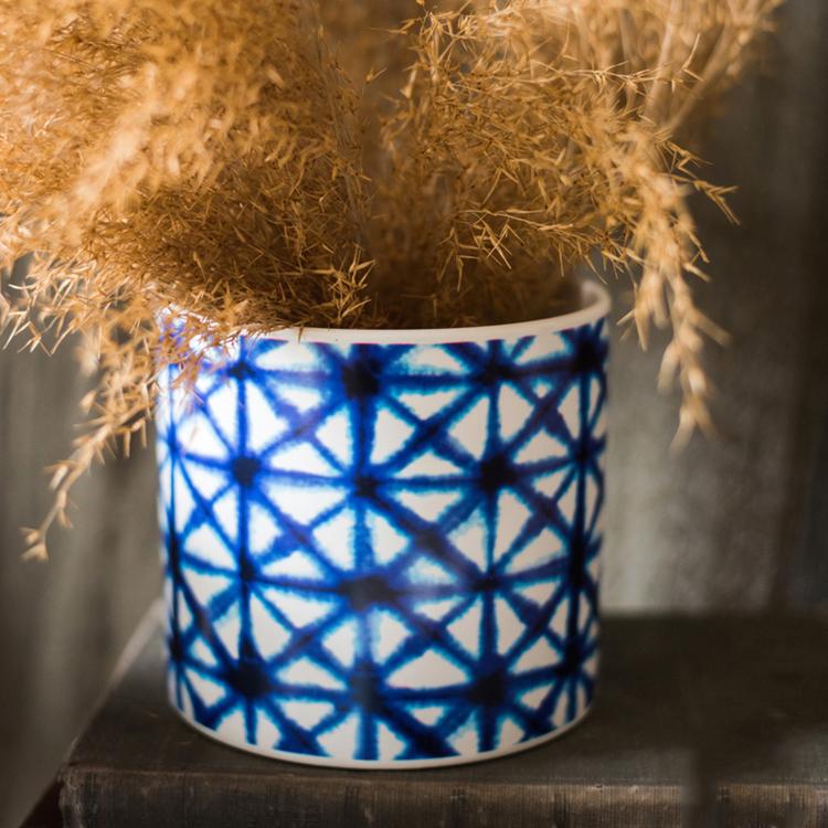 Blue Print Ceramic Vase Planter in Various Patterns - Che Cose Belle