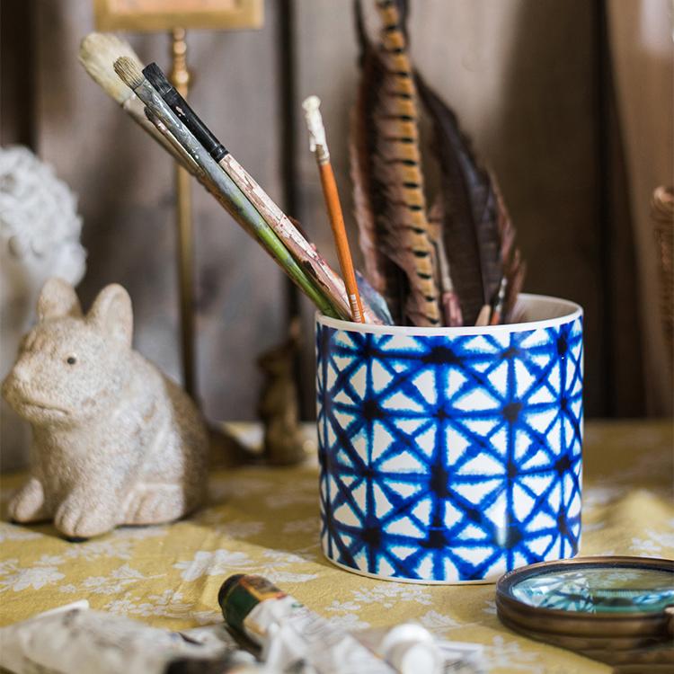 Blue Print Ceramic Vase Planter in Various Patterns - Che Cose Belle