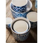 Blue Print Ceramic Vase Planter in Various Patterns - Che Cose Belle