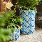 Blue Print Ceramic Vase Planter in Various Patterns - Che Cose Belle