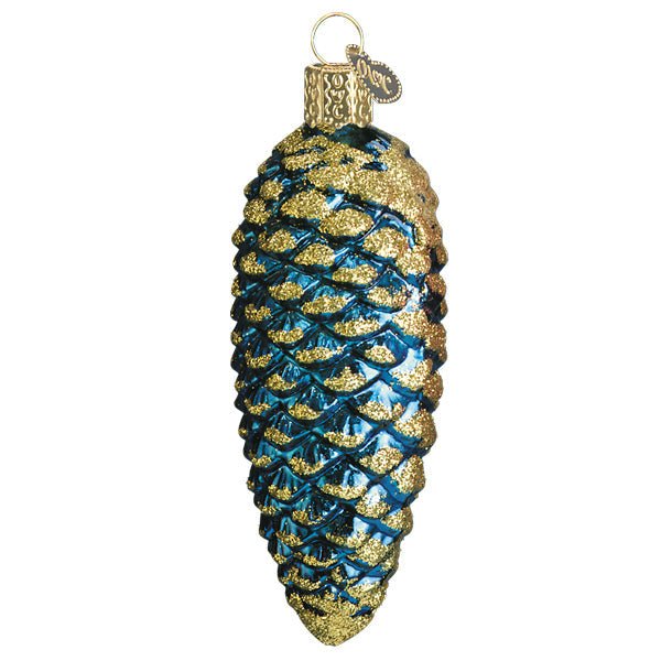 Blue Shimmering Cone Ornament - Che Cose Belle