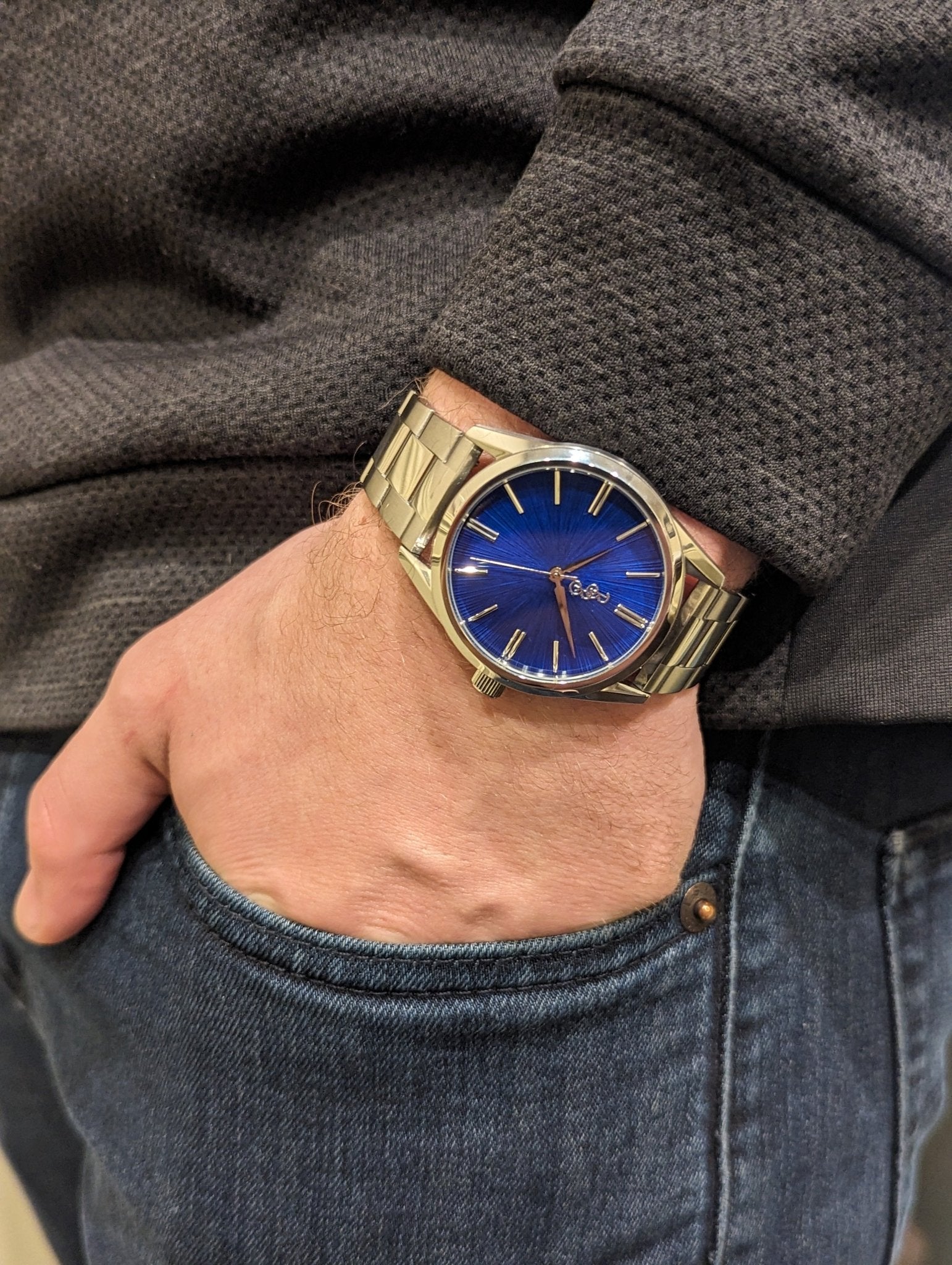 Blue Sunburst Watch - Che Cose Belle