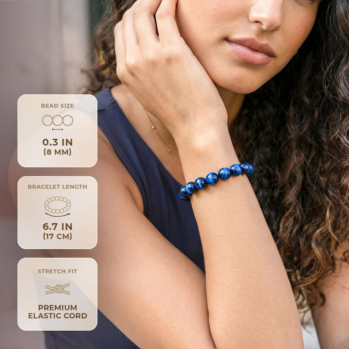 Blue Tiger’s Eye Bracelet - Che Cose Belle