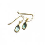Blue Tourmaline Rose Cut Earrings - Che Cose Belle