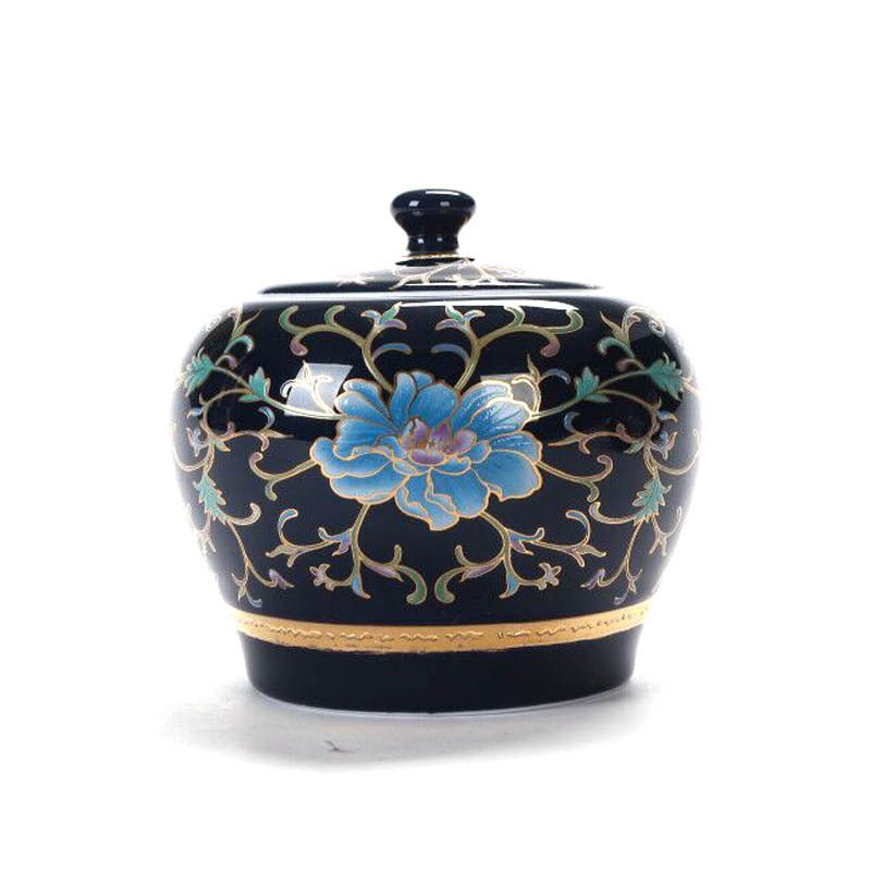 Blue & White Porcelain Tea Caddy – Sealed Ceramic Tea Storage Jar (Multiple Designs) - Che Cose Belle