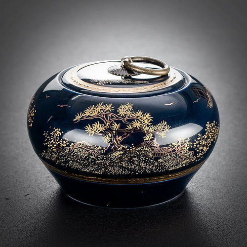 Blue & White Porcelain Tea Caddy – Sealed Ceramic Tea Storage Jar (Multiple Designs) - Che Cose Belle