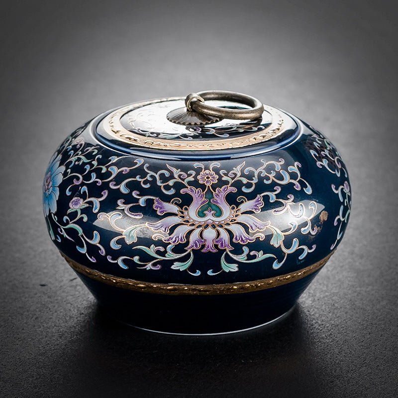 Blue & White Porcelain Tea Caddy – Sealed Ceramic Tea Storage Jar (Multiple Designs) - Che Cose Belle