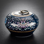 Blue & White Porcelain Tea Caddy – Sealed Ceramic Tea Storage Jar (Multiple Designs) - Che Cose Belle